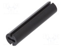 Spacer sleeve; LED; Øout: 4.8mm; ØLED: 3mm; L: 22mm; black; UL94V-0