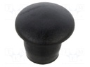 Accessories: stopper; H: 6.2mm; push-in; Flange dia: 7mm; black