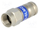 Plug; F; male; straight; 75Ω; RG6; 7.54mm; compression; for cable
