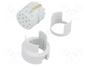 Connector: M23; contact insert; PIN: 12; female; soldering; 8A; 200V