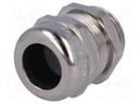 Cable gland; M25; IP68; Mat: brass; Body plating: nickel