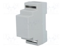 Enclosure: for DIN rail mounting; Y: 88mm; X: 34mm; Z: 62mm; grey