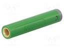 Connector: 4mm banana; socket; 32A; 30VAC; 60VDC; L: 43.5mm; green