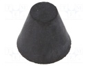 Vibroisolation foot; Ø: 20mm; Shore hardness: 40±5; 207N; 49N/mm