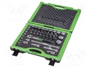 Socket-set; 6-angles,hex key,socket spanner,Torx®; 1/2"; 43pcs.