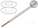 Wire; FLRYW-B; stranded; Cu; 1.5mm2; PVC; white; 60V; 100m; Class: 5