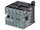 Contactor: 4-pole; NO x4; 24VDC; 7A; DIN,on panel; B7D; -20÷55°C
