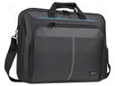 Laptop bag; black; poliester 600D; Usable dim: 420x55x305mm