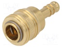 Quick connection coupling; straight; max.35bar; brass; D: 25mm