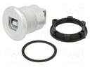 Adapter; USB A socket,USB B socket; USB 2.0; Thread: M22; 1÷10mm