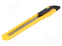 Knife; 9mm; Handle material: plastic