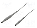 Connection cable; PVC; 2m; grey; 8A; 1kV; Cond.cross sec: 1mm2