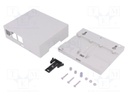 Enclosure: for computer; Raspberry Pi 3 B; ABS; grey; X: 106.2mm