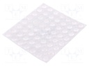 Self-adhesive foot; H: 3.6mm; transparent; polyurethane