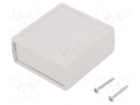 Enclosure: with panel; X: 62mm; Y: 69mm; Z: 30mm; ABS; grey