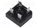 Bridge rectifier: single-phase; Urmax: 400V; If: 25A; Ifsm: 350A
