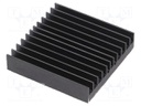 Heatsink: extruded; grilled; black; L: 42.5mm; W: 42.5mm; H: 9.5mm