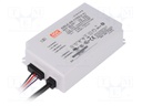 Power supply: switched-mode; LED; 65W; 27÷36VDC; 1750mA; IP67; 430g