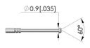 Test needle; Operational spring compression: 4.3mm; 3A; Ø: 0.9mm