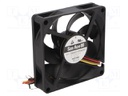 Axial Fan, 12 V, DC, 80 mm, 20 mm, 60.78 cu.ft/min, 1.72 m³/min