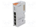 Industrial module: communication; RJ45 x4; -25÷60°C; IP20