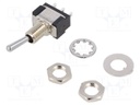 Switch: toggle; Pos: 2; SPDT; (ON)-ON; 6A/125VAC; 6A/6VDC; -45÷140°C