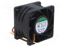 Fan: DC; axial; 12VDC; 60x60x38mm; 127.8m3/h; 73.1dBA; ball; 24AWG