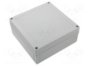 Enclosure: multipurpose; X: 180mm; Y: 180mm; Z: 75mm; MNX; ABS; grey