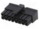 Plug; wire-board; female; Micro-Fit 3.0; 3mm; PIN: 16; w/o contacts