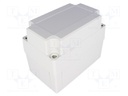 Enclosure: multipurpose; X: 80mm; Y: 130mm; Z: 100mm; MNX; grey; IK08
