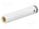 Connector: 4mm banana; socket; 32A; 30VAC; 60VDC; L: 43.5mm; white