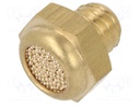 Sound suppression silencer; Thread: M5; sintered bronze; F: 4mm