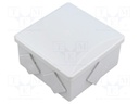 Enclosure: junction box; X: 80mm; Y: 80mm; Z: 40mm; ABS,polystyrene