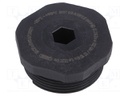 Stopper; M32; IP68; Mat: polyamide; black; Conform to: ATEX Ex