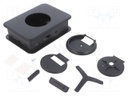 Enclosure: for computer; Raspberry Pi; black; X: 73mm; Y: 100mm
