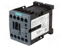 Contactor: 3-pole; NO x3; Auxiliary contacts: NC; 24VDC; 7A; 3RT20