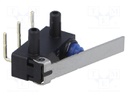 Microswitch SNAP ACTION; with lever; SPDT; 0.1A/125VAC; 2A/12VDC