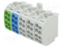 Splice terminal: distribution block; 16mm2,25mm2; ways: 5; TS35