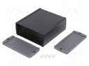 Enclosure: multipurpose; with panel; TEKAL; X: 85mm; Y: 100mm; black