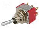 Switch: toggle; Pos: 2; DPDT; ON-ON; 2A/250VAC; 5A/28VDC; -30÷85°C