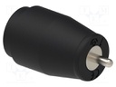 Connector: 4mm banana; socket; 25A; black; nickel plated; 26mm