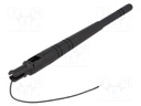 Antenna; WiFi,dipole; 3dBi; 2,4GHz; Len: 100mm; L: 157.5mm; Ø: 13mm