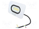 Lamp: LED flood light; 4000(typ)K; IP64; Body: white; 30W; 230VAC