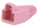 RJ45 plug boot; 6mm; Colour: pink