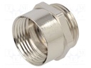 Thread adapter; Int.thread: PG13,5; Ext.thread: M20; brass