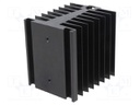 Heatsink: extruded; for one phase solid state relays; black