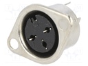 Socket; DIN; female; PIN: 3; Layout: 180°; straight; soldering