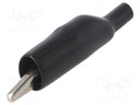 Crocodile clip; 5A; 60VDC; black; Grip capac: max.7.62mm