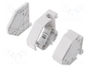 Socket; Keystone; DIN rail; female; Colour: grey; Rail: TS35