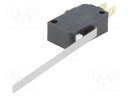 Microswitch SNAP ACTION; with lever; SPDT; 5A/125VAC; Pos: 2